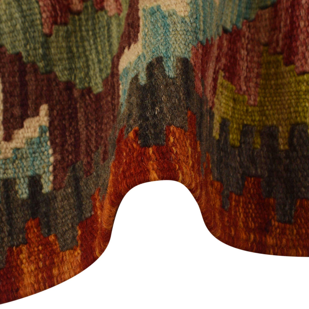 Hand Knotted Afghan Style Kilim Runner 2' 10"x 6' 1" - No. AL12857