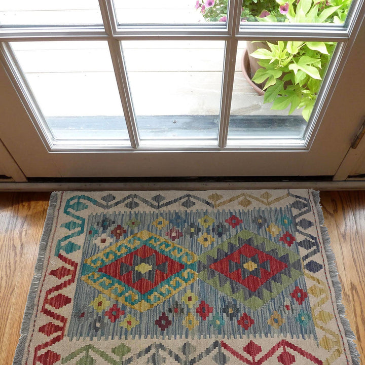 Small Size Chobi Kilim 2' 0" x 2' 11" - No. AL31422