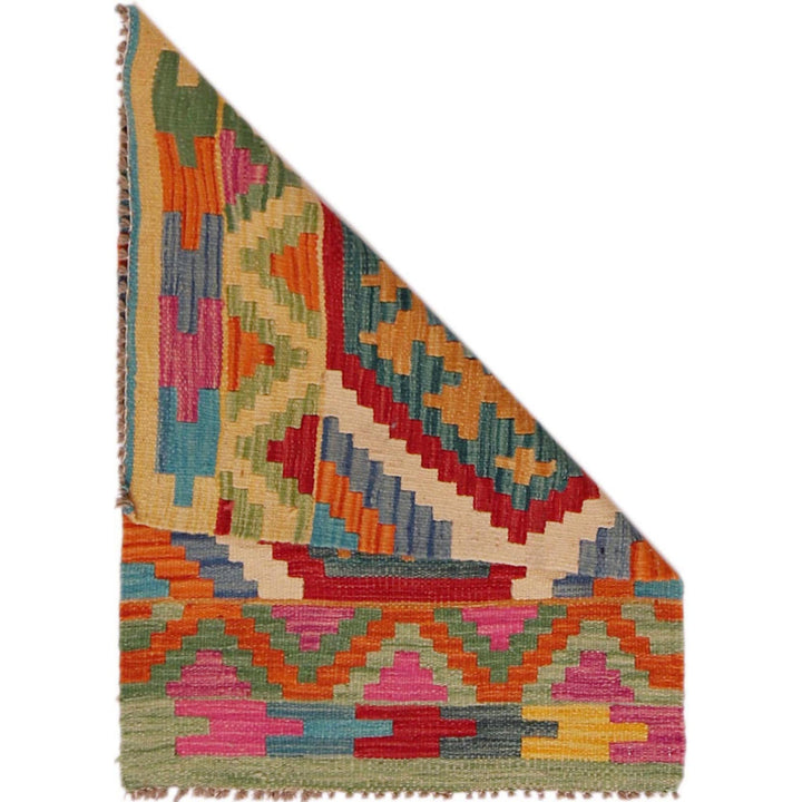 Handmade Turkish Design Wool Kilim 2' 2" x 3' 0" - No. AL25006