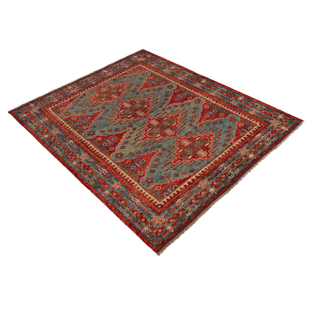 Rich Red Color Shiraz Carpet 5' 1" x 6' 7" - No. AL10533