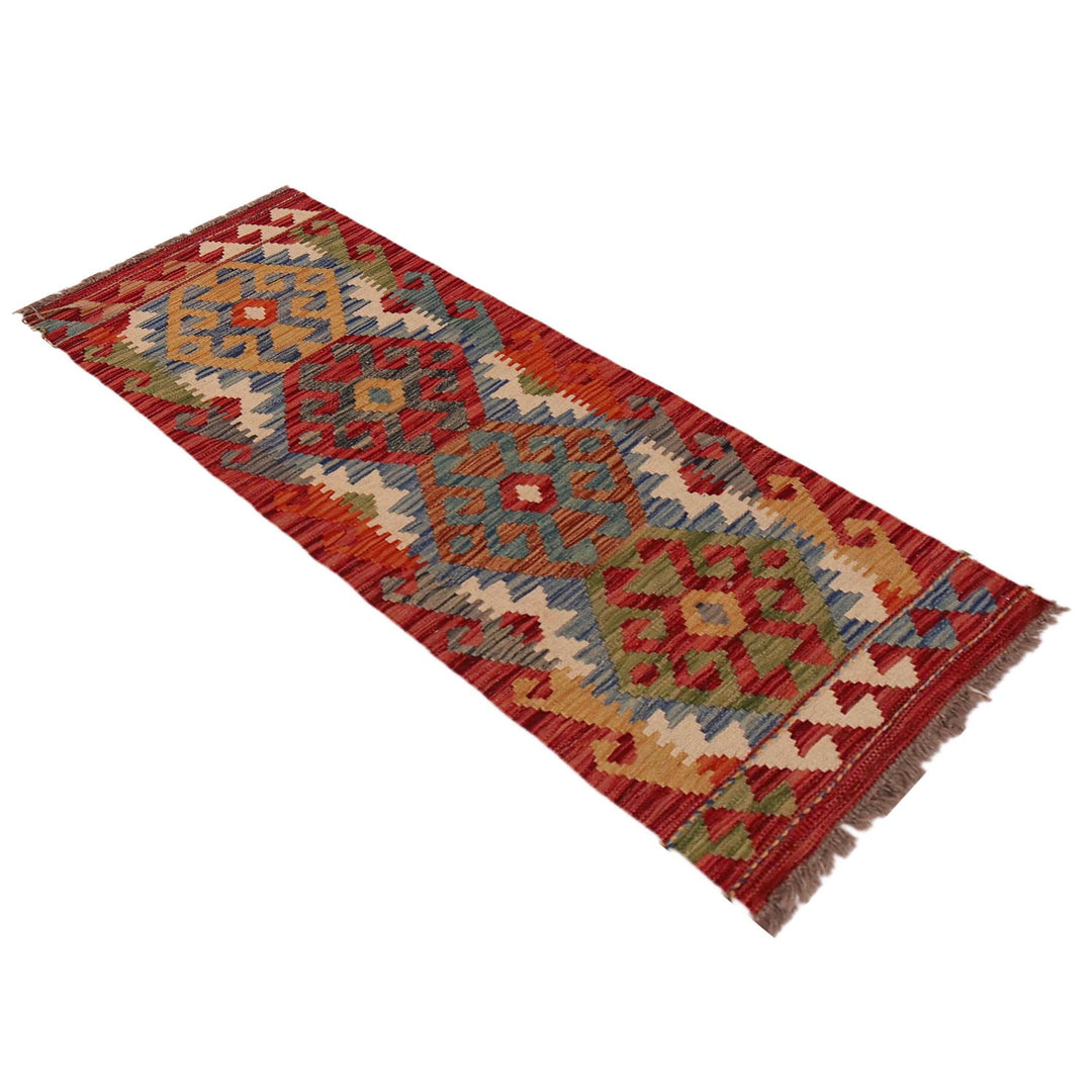 Hand Made Afghan Kilim Runner 1' 8" x 4' 11" - No. AL48159