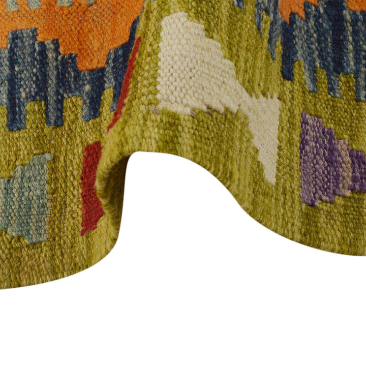 Handmade Vegetable Kelim 2' 11" x 3' 11" - No. AL17431