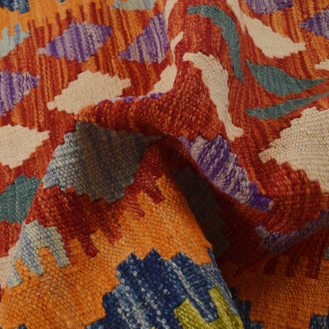 Handmade Vegetable Kelim 2' 11" x 3' 11" - No. AL17431