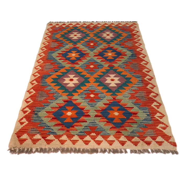 Hand Woven Wool Kelim 2' 9" x 4' 3" - No. AL37245