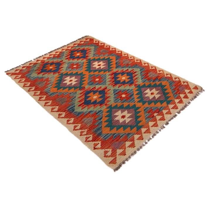 Hand Woven Wool Kelim 2' 9" x 4' 3" - No. AL37245