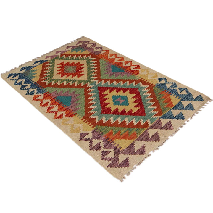 Handmade Afghan Vegetable Kilim 2' 5" x 4' 0" - No. AL25518