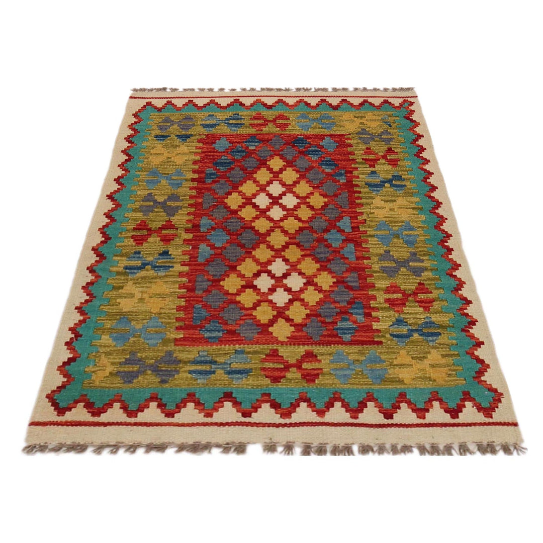 Hand Made Afghan Kilim 2' 8" x 3' 10" - No. AL25455