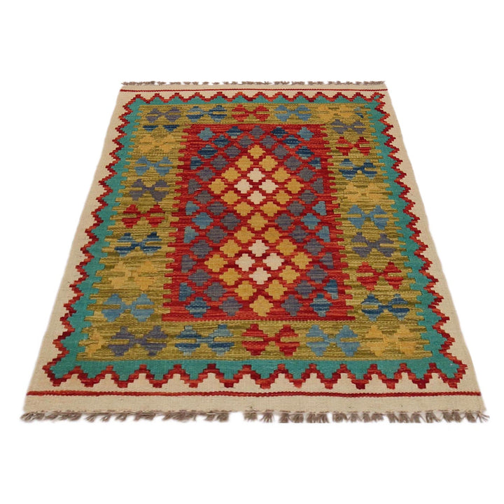 Hand Made Afghan Kilim 2' 8" x 3' 10" - No. AL25455