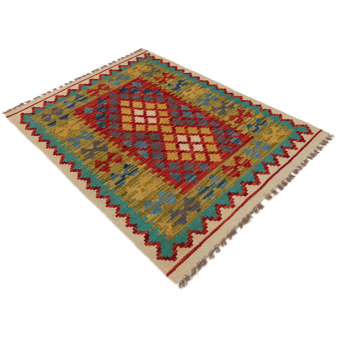 Hand Made Afghan Kilim 2' 8" x 3' 10" - No. AL25455