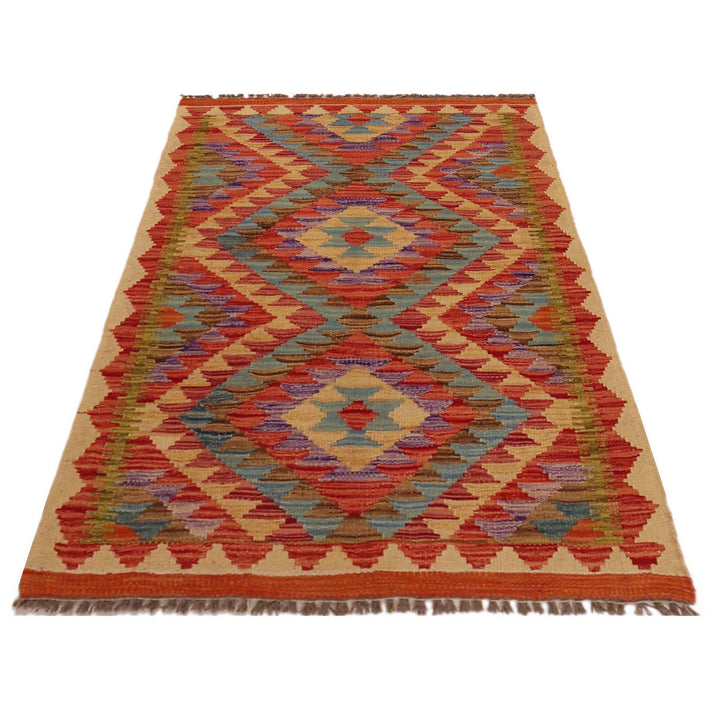 Handmade Turkish Design Wool Kilim 2' 6" x 4' 0" - No. AL88373
