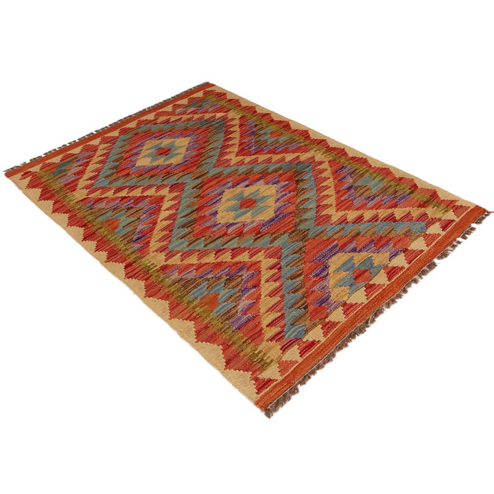 Handmade Turkish Design Wool Kilim 2' 6" x 4' 0" - No. AL88373
