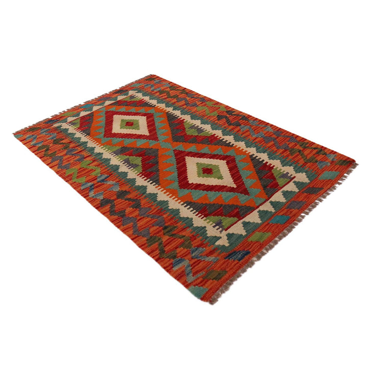 Hand Made Afghan Kilim 2' 9" x 4' 2" - No. AL24410