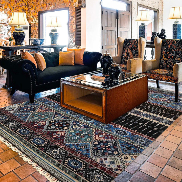 Persian Design Gabbeh Rug 6' 7" x 9' 11" - No. AL90753