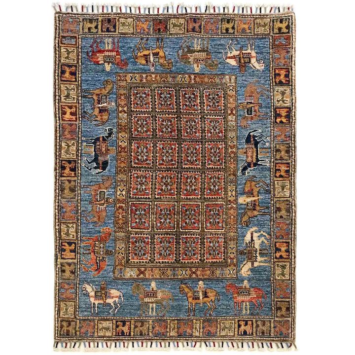 Oriental Shikargah Rug 3' 3" x 4' 10" - No. AL68831