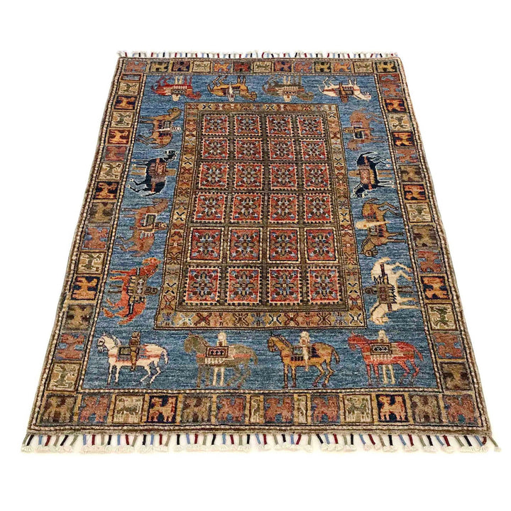 Oriental Shikargah Rug 3' 3" x 4' 10" - No. AL68831