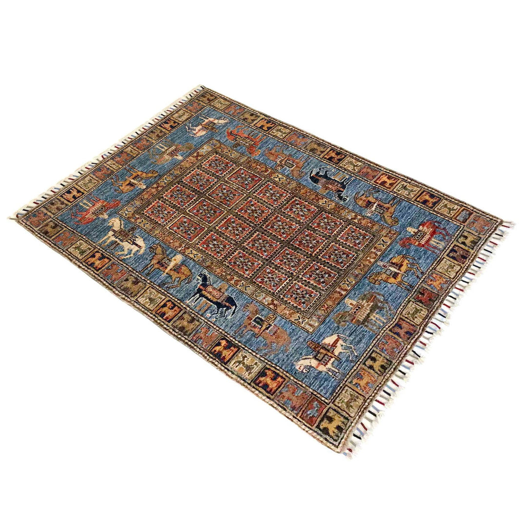 Oriental Shikargah Rug 3' 3" x 4' 10" - No. AL68831