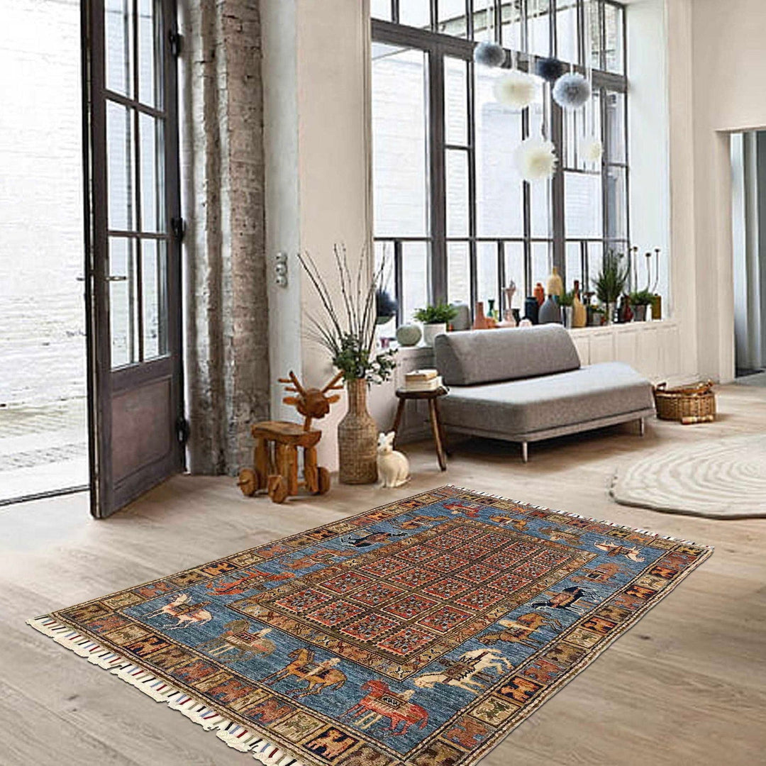 Oriental Shikargah Rug 3' 3" x 4' 10" - No. AL68831