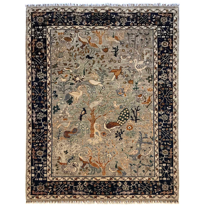 Hand Knotted Modern Tree of Life Rug 6' 0" x 8' 11" - No. AL88312