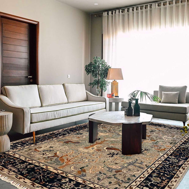 Hand Knotted Modern Tree of Life Rug 6' 0" x 8' 11" - No. AL88312