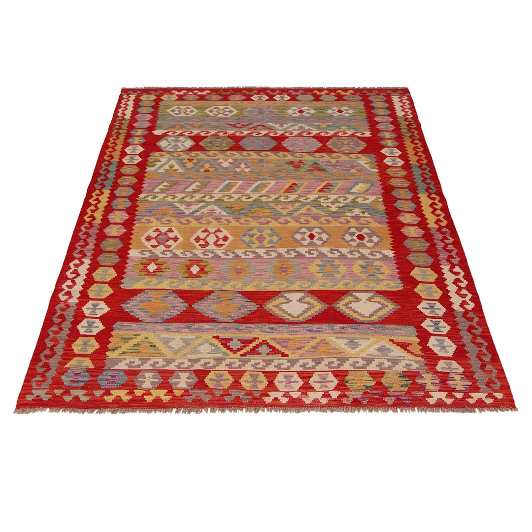 Handmade Vegetable Kelim 5' 1" x 6' 7" - No. AL23492