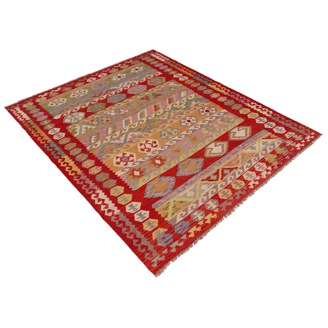 Handmade Vegetable Kelim 5' 1" x 6' 7" - No. AL23492