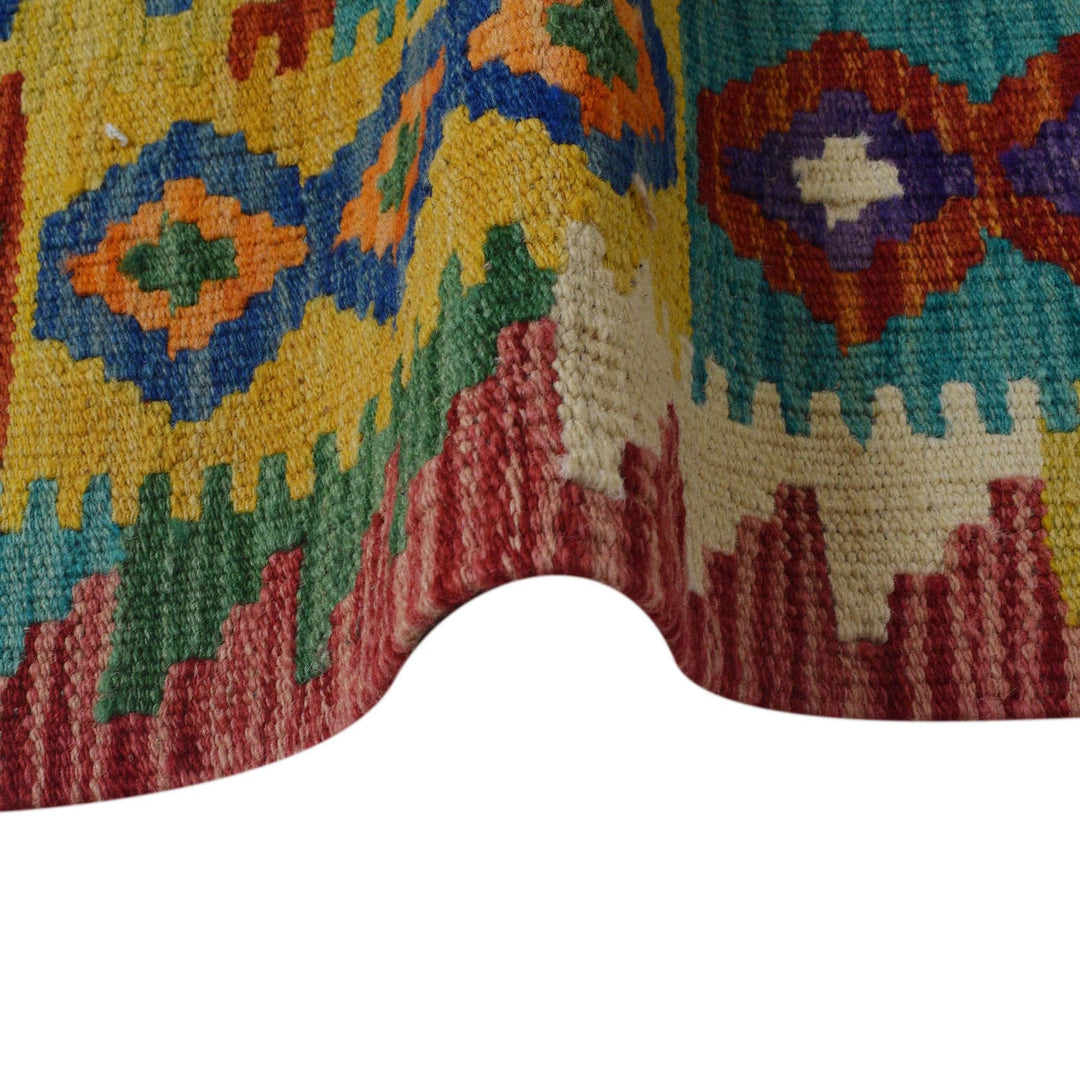 Handmade Turkish Design Wool Kilim 4' 11" x 7' 2" - No. AL60111