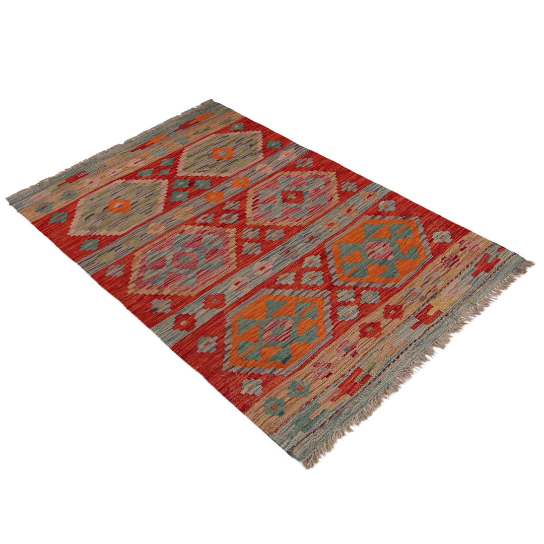 Handmade Vegetable Kelim 2' 7" x 4' 4" - No. AL42013