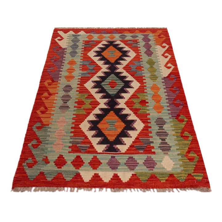 Hand Knotted Afghan Style Kilim 2' 6" x 4' 2" - No. AL75092