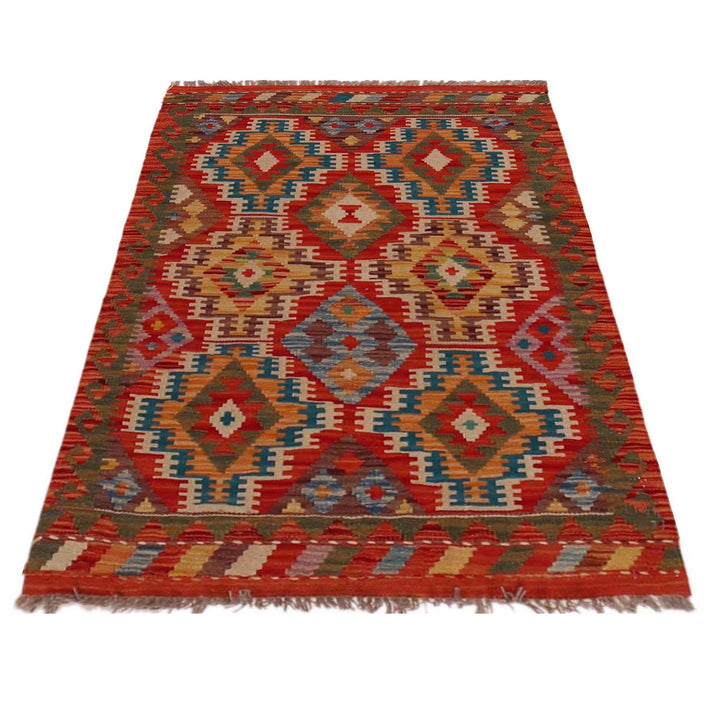 Hand Woven Wool Kelim 2' 7" x 4' 0" - No. AL19064