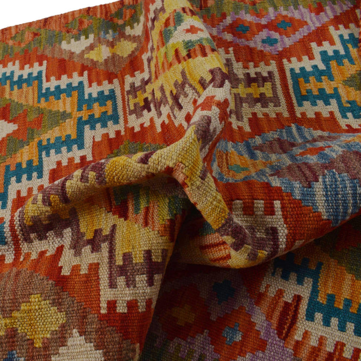 Hand Woven Wool Kelim 2' 7" x 4' 0" - No. AL19064