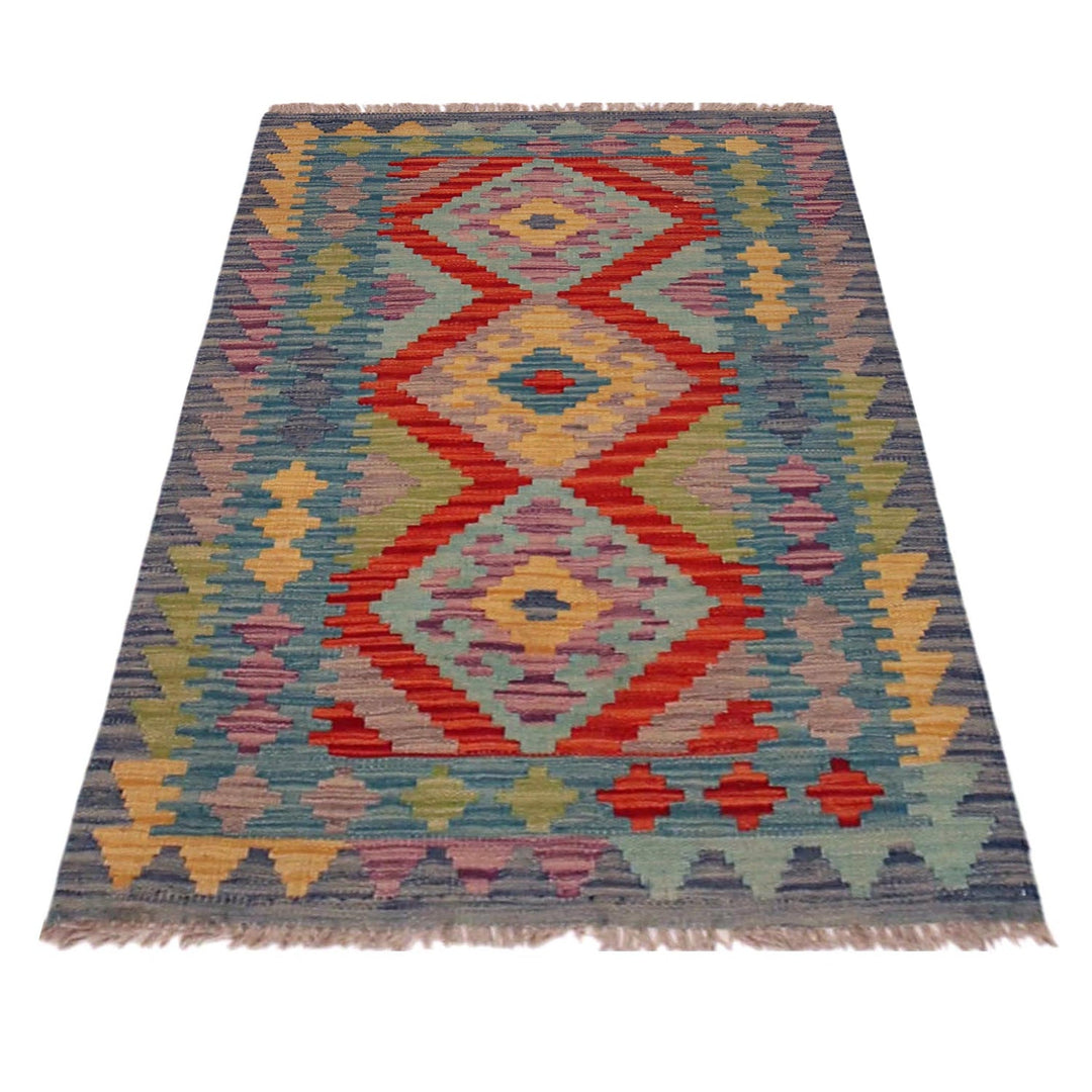 Handmade Turkish Design Wool Kilim 2' 6" x 4' 1" - No. AL21860