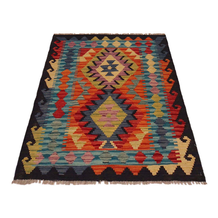 Afghan Vegetable Kilim Rug 2' 8" x 4' 0" Flat-Weave detail