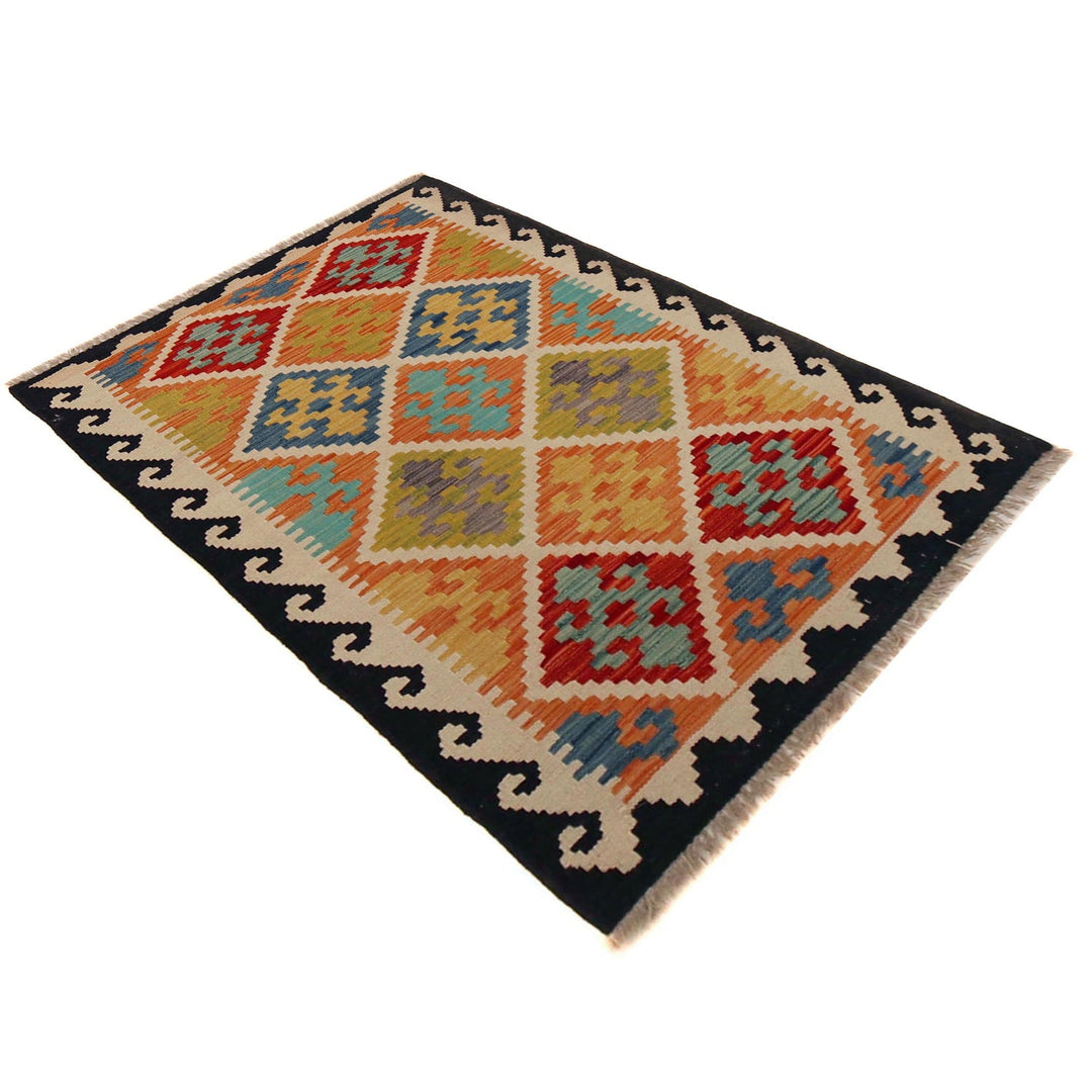 Handmade Afghan Vegetable Kilim 2' 11" x 4' 6" - No. AL74080