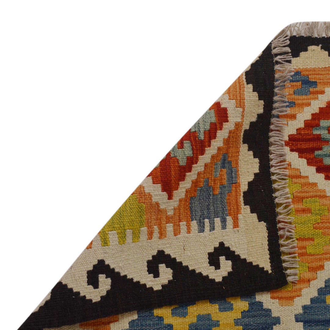 Handmade Afghan Vegetable Kilim 2' 11" x 4' 6" - No. AL74080