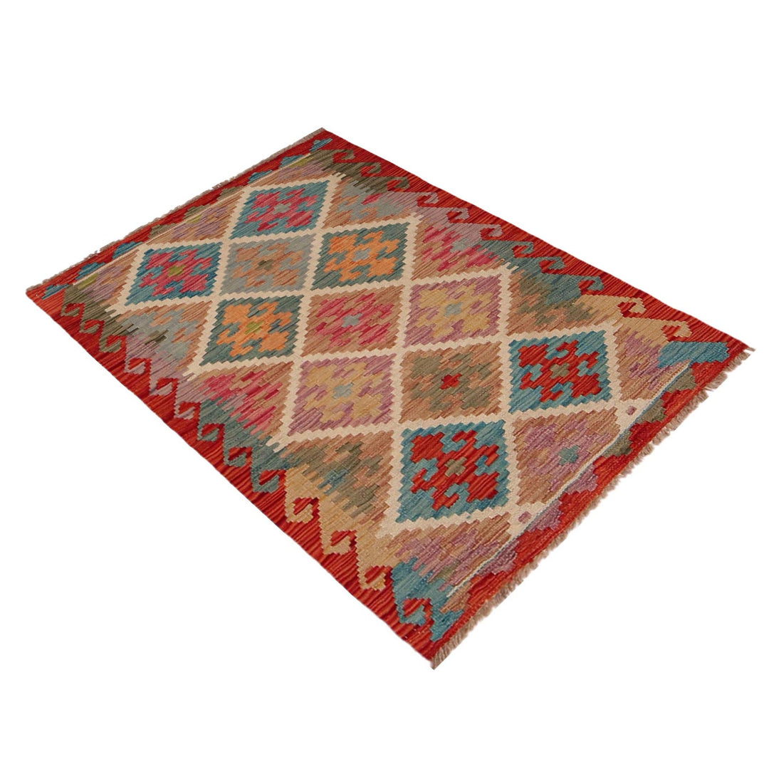 Hand Made Afghan Kilim 2' 6" x 4' 0" - No. AL20790