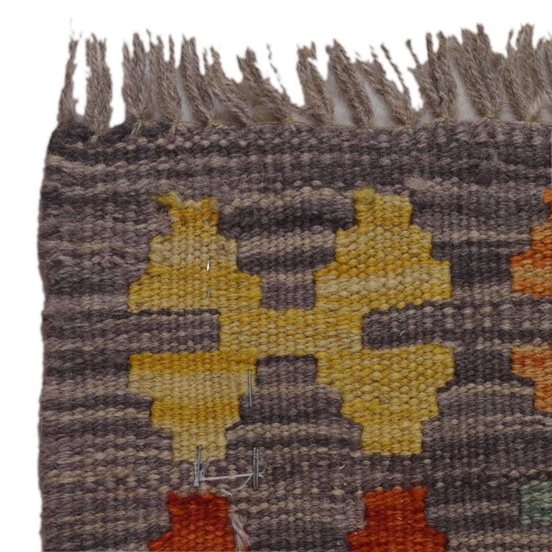 Multi Color ful Flat-Weave Wool Kilim 2' 9" x 4' 4" - No. AL30943