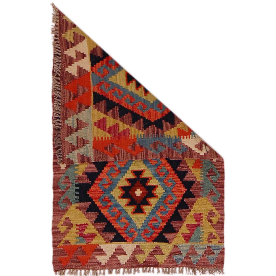 Handmade Vegetable Kilim 1' 10" x 3' 1" - No. AL86807