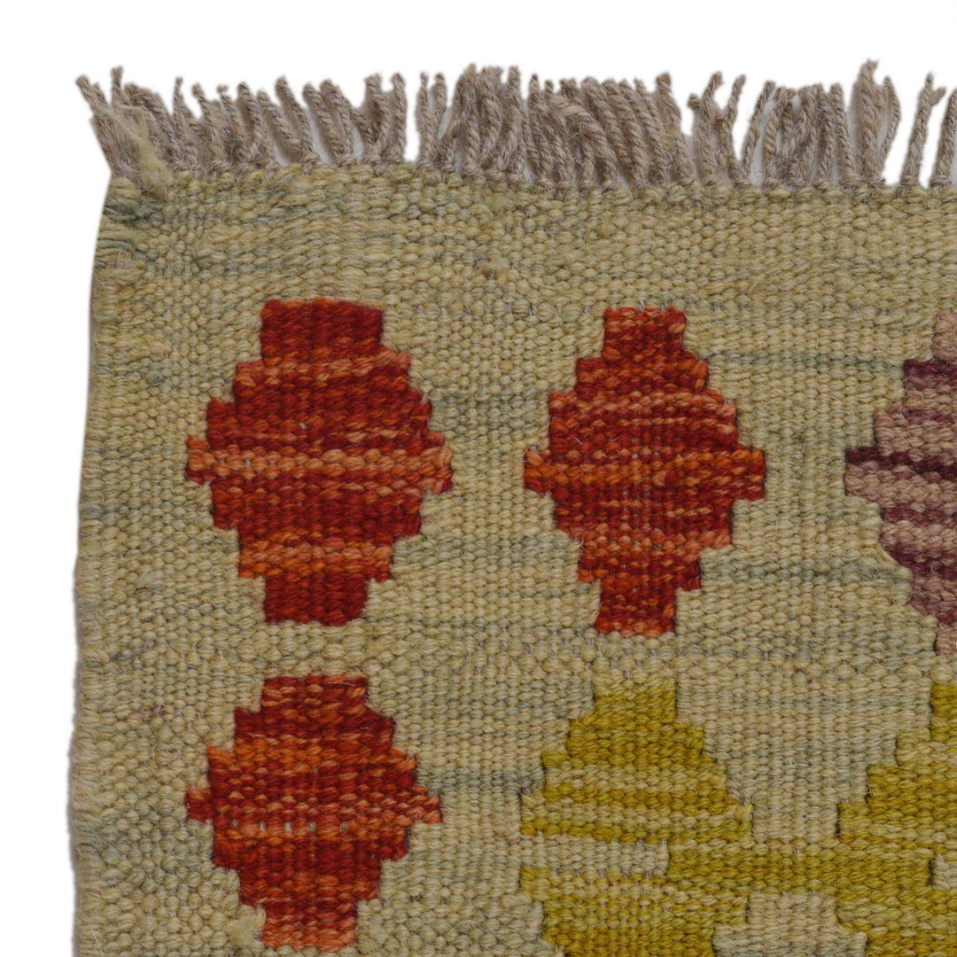 Multi Color ful Flat-Weave Wool Kilim 5' 11" x 7' 7" - No. AL51354