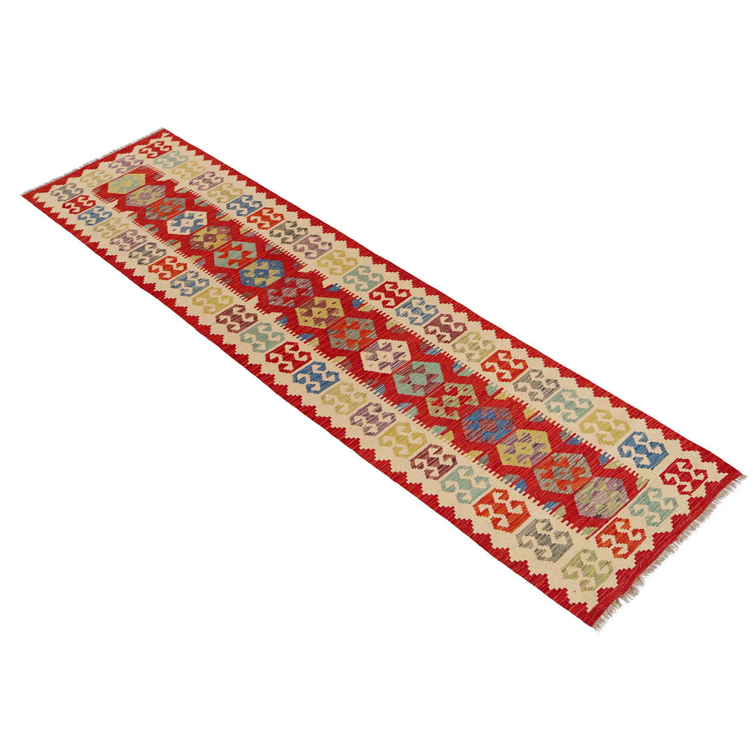Handmade Vegetable Kilim Runner 2' 10" x 12' 11" - No. AL60477