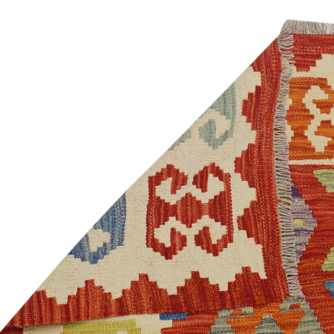 Handmade Vegetable Kilim Runner 2' 10" x 12' 11" - No. AL60477