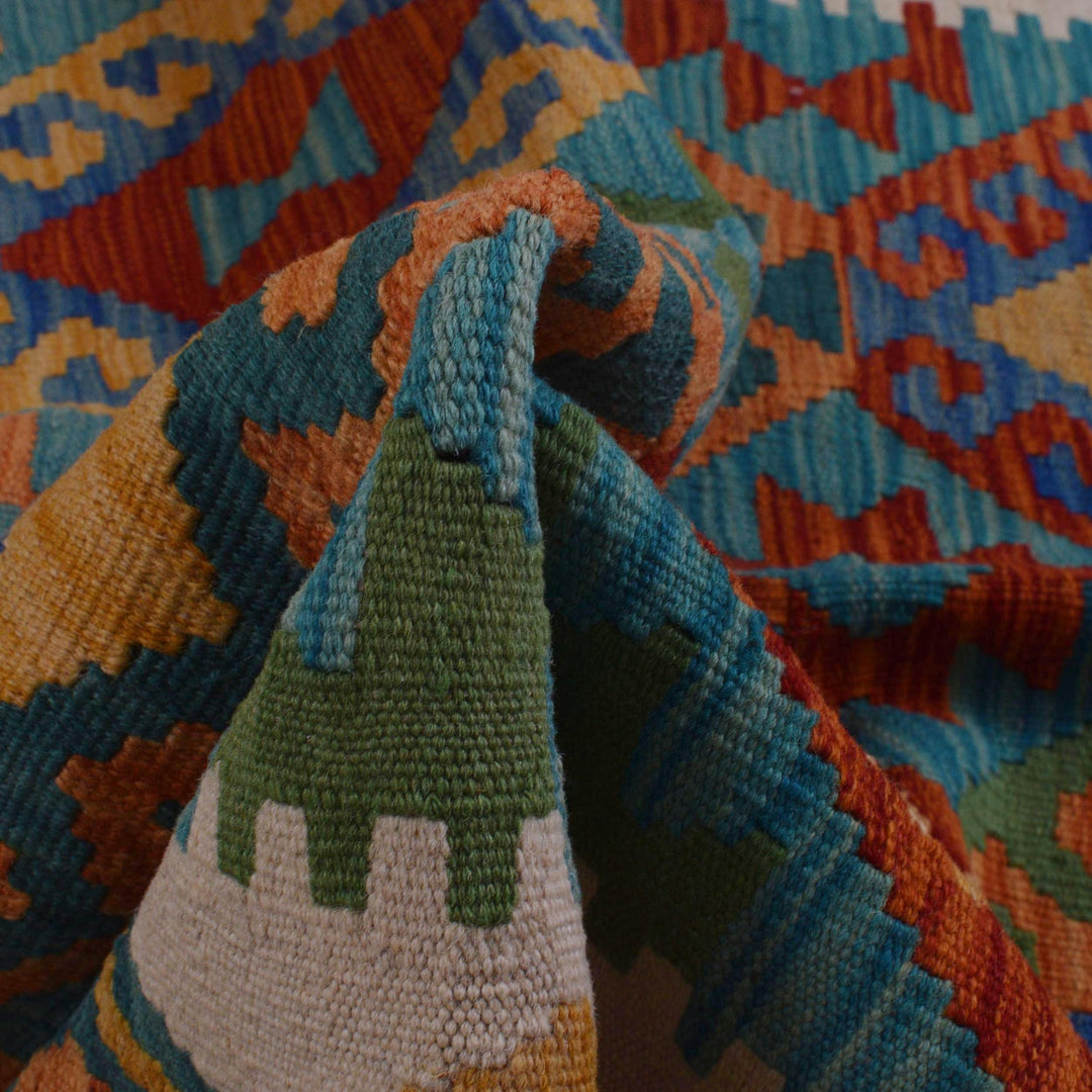 Hand Made Afghan Kilim 4' 2" x 5' 10" - No. AL87238