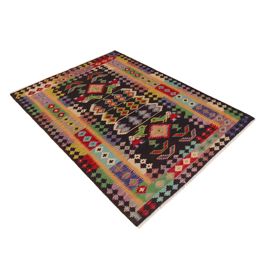 Handmade Vegetable Kilim 4' 2" x 6' 2" - No. AL81893