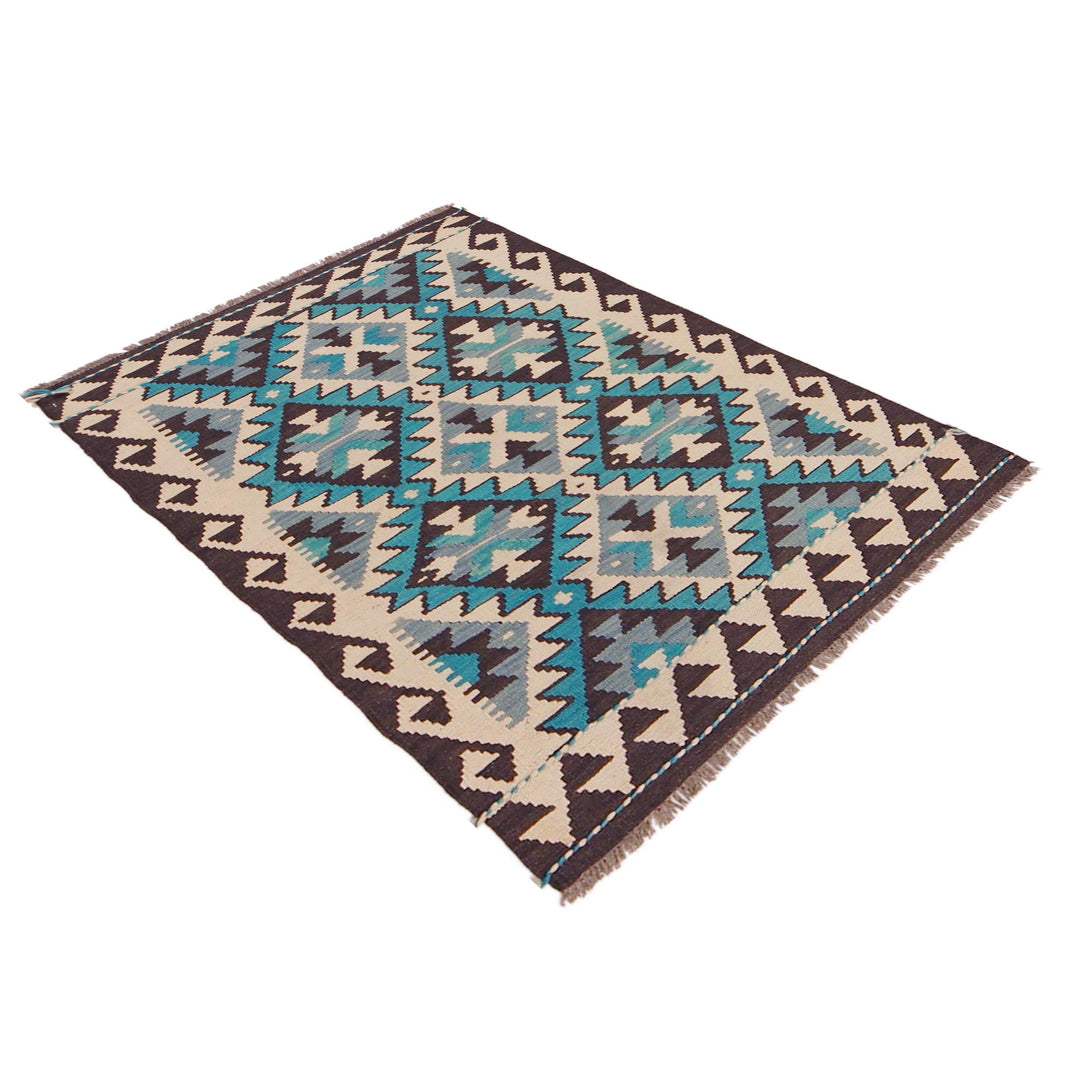 Afghan Kilim Rug 2' 10" x 4' 4" Flat-Weave | No. AL22031