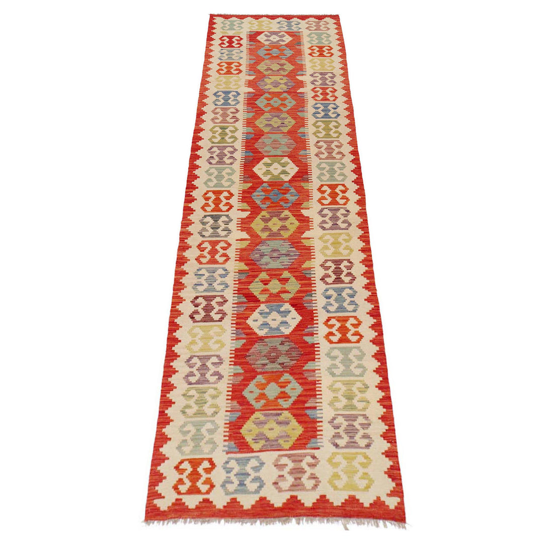 Handmade Vegetable Kelim Runner 2' 10" x 12' 9" - No. AL31210