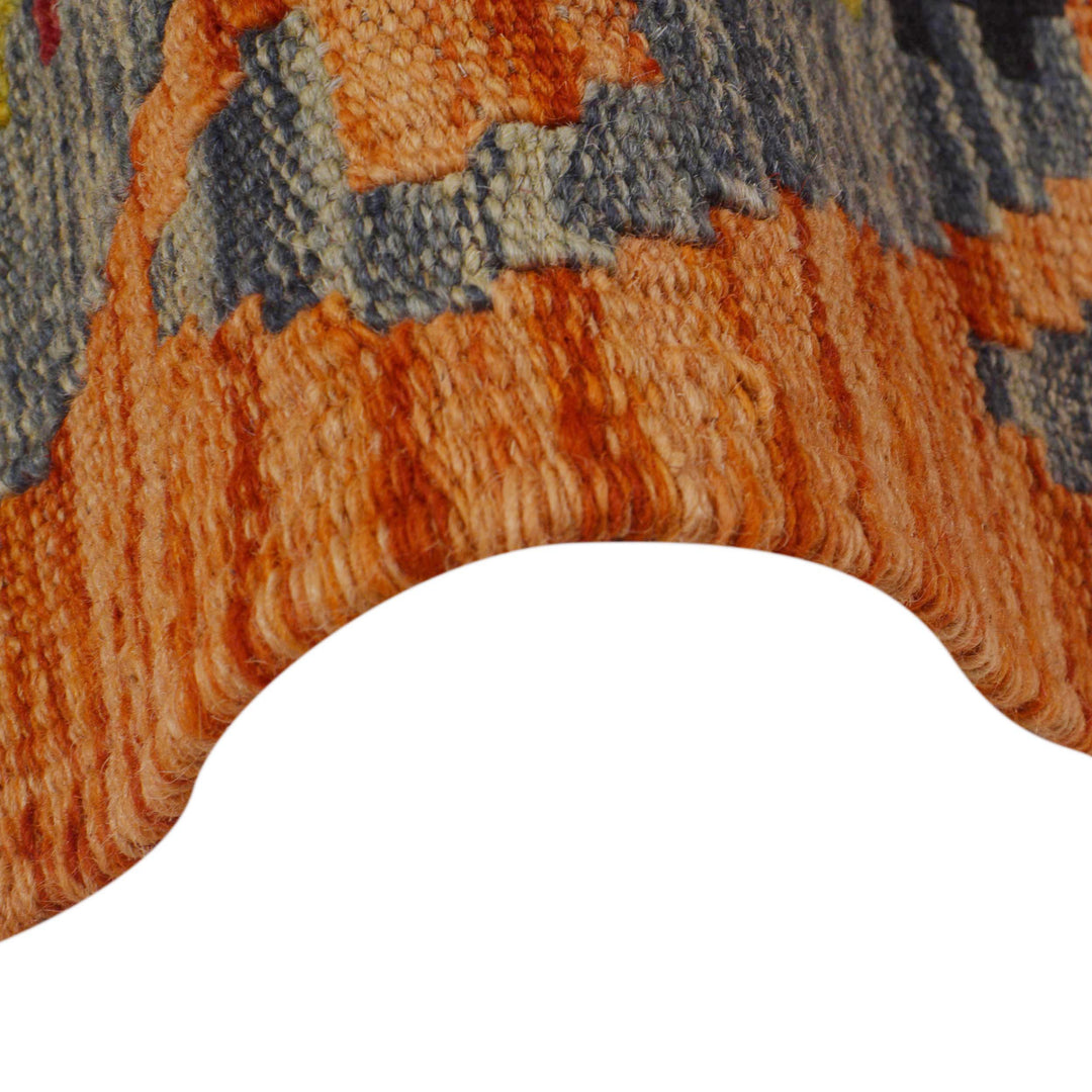 Hand Knotted Afghan Style Kilim Runner 2' 8" x 9' 9" - No. AL51802