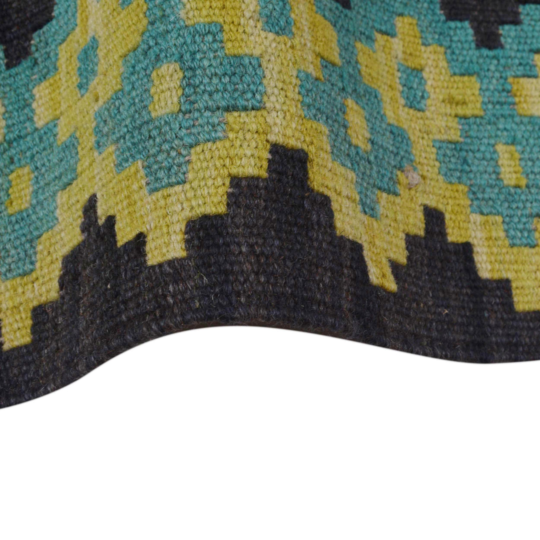 Hand Woven Wool Kelim Runner 3' 1" x 9' 8" - No. AL61509