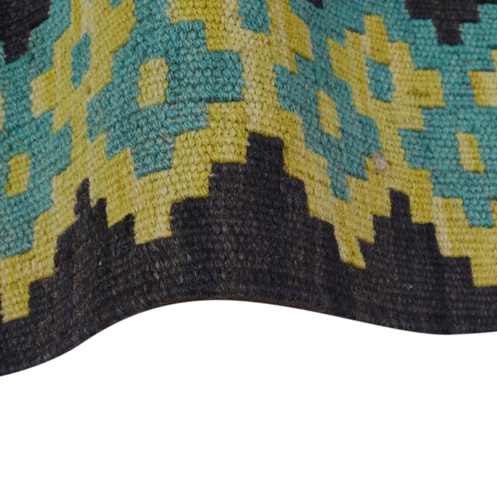 Hand Woven Wool Kelim Runner 3' 1" x 9' 8" - No. AL61509