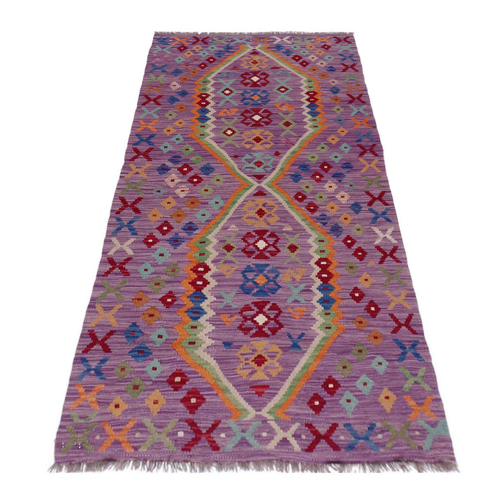 Afghan Kilim Rug 2' 10" x 6' 7" Flat-Weave detail