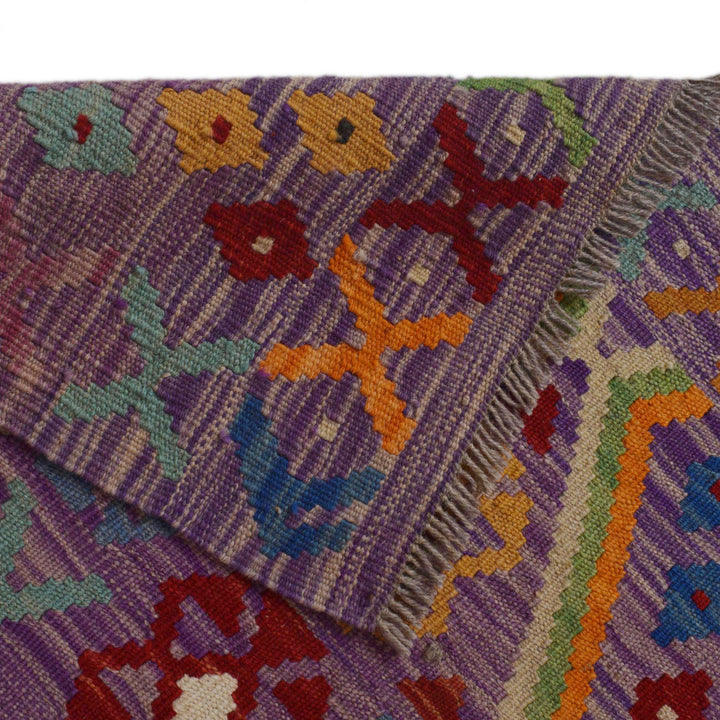 Afghan Kilim Rug 2' 10" x 6' 7" Flat-Weave field
