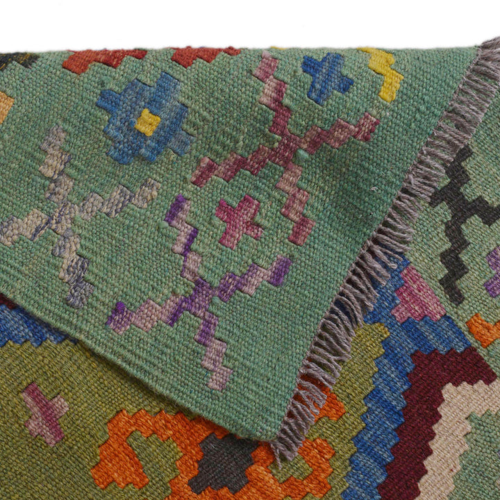 Handmade Vegetable Kilim Runner 2' 9" x 6' 6" - No. AL54728
